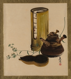 Lacquer Paintings of Various Subjects: Sencha Tea Set by Shibata Zeshin