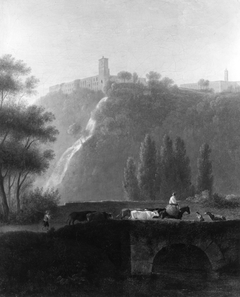 Landscape, the Cascades of Tivoli by Daniël Dupré