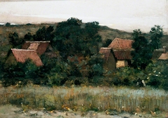 Landscape, Village among Trees by Marie Cazin