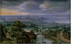 Landscape with a View of Antwerp by Hans Bol