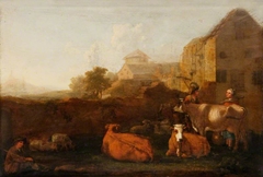 Landscape with Cattle and Figures by Aelbert Cuyp