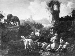 Landscape with Goatherd and Goats by Philipp Peter Roos