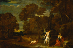 Landscape with Hagar and the Angel by Frans Wouters