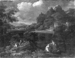 Landschaft mit Christus und Maria Magdalena (Noli me tangere) (Umkreis) by Gaspard Dughet