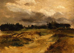 Landschap met zandweg by Johannes Tavenraat