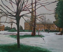 Le parc sous la neige by Louis Georges L