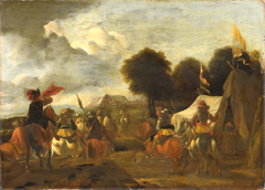 Legerkamp by Pieter Wouwerman