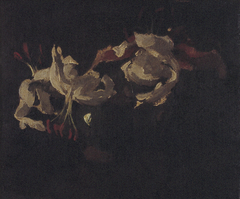 Lelies in groene pot by Willem Witsen