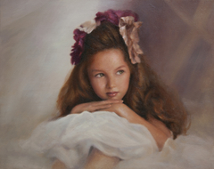 "Portrait of a little girl" by Οδυσσέας Οικονόμου