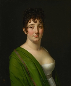 Madame Bocquet with a green shawl by Anne-Louis Girodet de Roussy-Trioson