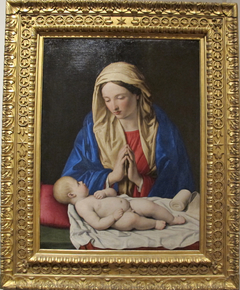 Madonna Adoring Child by Giovanni Battista Salvi da Sassoferrato