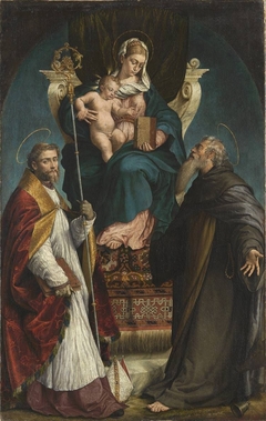 Madonna mit den hll. Martinus und Antonius Eremita by Jacopo Bassano