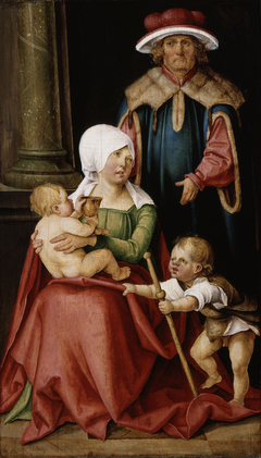 Mary Salome and Zebedee with their Sons James... by Hans von Kulmbach