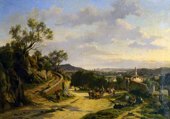 Mediterranean landscape by Adolphe Viollet-le-Duc