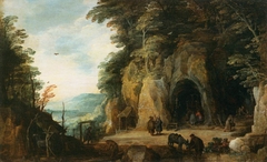 Monk's Hermitage in a Cave by Joos de Momper