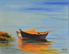 Moored Boats by MANOS CHATZELIS