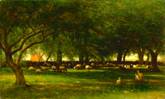 Noon in the Orchard by Worthington Whittredge