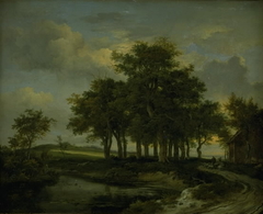 Oak Trees near a Road, Evening by Jacob van Ruisdael