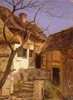 Old German Farm by Adolph Tidemand