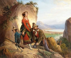 Partisans fleeing by January Suchodolski