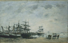 Port de Portrieux by Eugène Louis Boudin