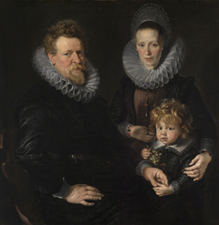 Portrait of a married couple with a child by Peter Paul Rubens