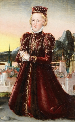 Portrait of Prinzessin Agnes Gräfin Barby by Lucas Cranach the Younger