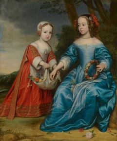 Portrait of William III, Prince of Orange, and Maria, Princess of Orange, as Children by Gerard van Honthorst