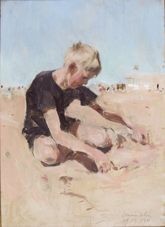 Portrait of Young Boy on the Beach by Denman Ross