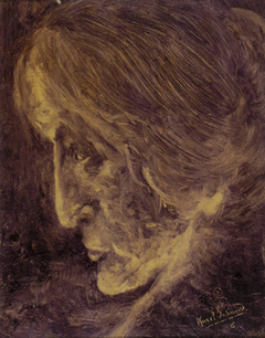 Portret in een kleur by Karel Albert Schmidt