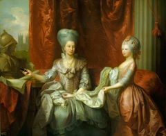 Queen Charlotte (1744-1818) with Charlotte, Princess Royal (1766-1828) by Benjamin West