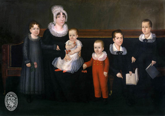 Rebecca Myring Everette (Mrs. Thomas Everette) and her Children by Joshua Johnson