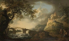 River with Old Bridge by Jean-Baptiste Pillement