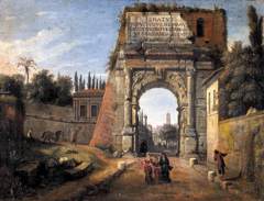 Rome: View of the Arch of Titus by Gaspar van Wittel