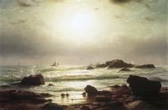 Sail Boats Off a Rocky Coast by William Stanley Haseltine