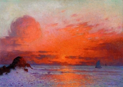 Sailboats at Sunset by Ferdinand du Puigaudeau