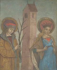 Diptych of Saints Achatius, Barbara, Apollonia, and Sebald by Anonymous