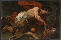 Samson and the Lion by Luca Giordano