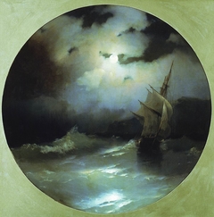 Sea on a Moonlit Night by Ivan Aivazovsky