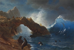 Seals on the Rocks by Albert Bierstadt