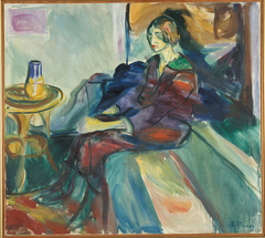 Seated Model on the Couch by Edvard Munch