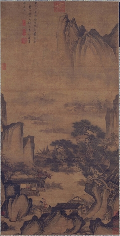 Seeing Off a Guest on a Mountain Path (Shanlu song ke 山路送客) by Tang Yin