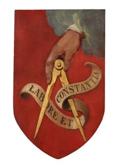 Shield with printer's mark of the Officina Plantiniana by Anonymous