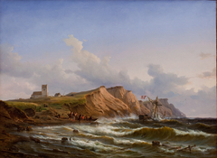 Shipwreck after a Storm off the West Coast of Jutland near Ferring Church by Carl Frederik Sørensen