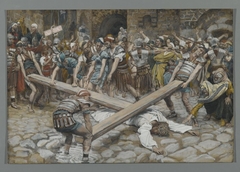 Simon the Cyrenian Compelled to Carry the Cross with Jesus by James Tissot