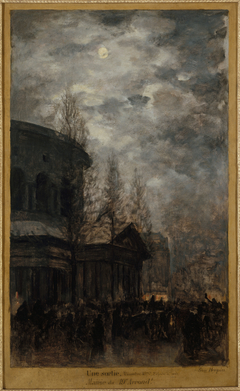 Sortie de Paris en 1870 (Rotonde de la Villette) by Léon-Pierre Herpin