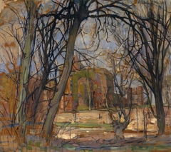 Spring Sun (Lentezon): Castle Ruin Brederode by Piet Mondrian