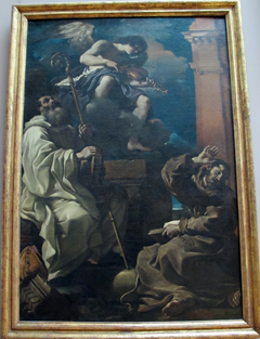 St. Francis in Ecstasy with St. Benedict and an Angel by Guercino