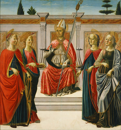 St. Nicolas and Sts. Catherine, Lucy, Margaret and Apollonia by Francesco Botticini