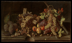 Still Life of Fruit and Nuts by Giuseppe Ruoppolo